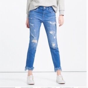 5/25$ ✨ Frayed Hem Zara Jeans